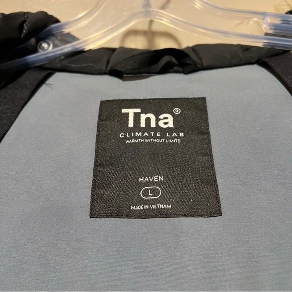 Aritzia TNA Haven Mid Length Parka Evening Dove Size L - Picture 9 of 16